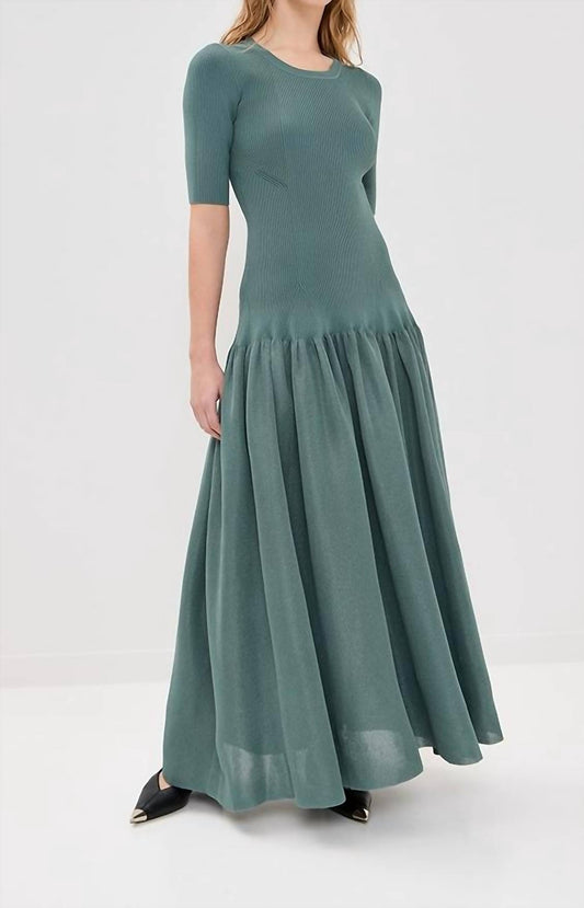 Maisie Gathered Stretch Knit Maxi Dress