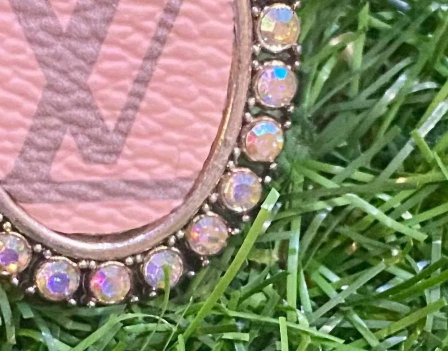 Kingdom Kreations - Women's Oval Rhinestone Leather Statement Ring - Rack Hunt -