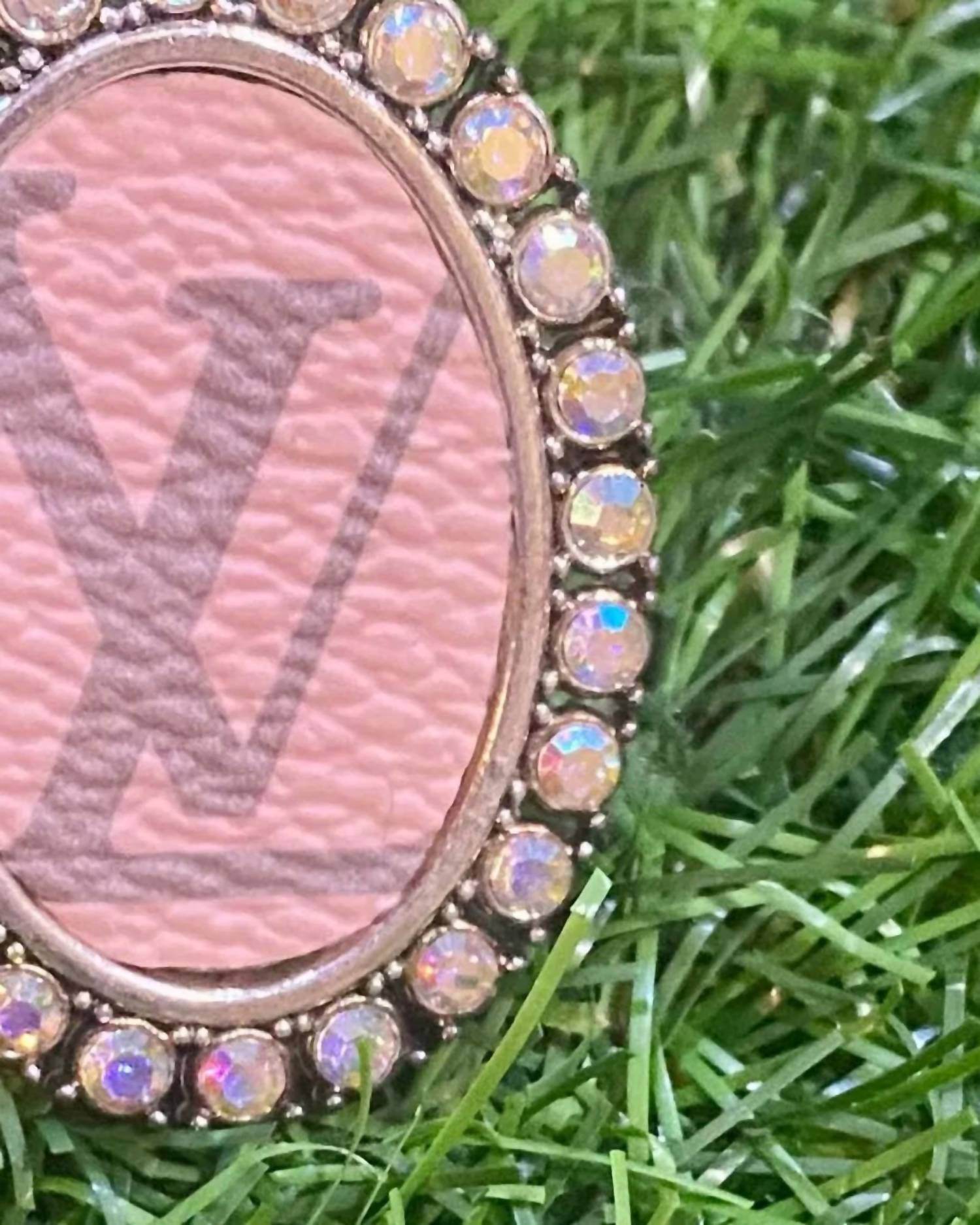 Kingdom Kreations - Women's Oval Rhinestone Leather Statement Ring - Rack Hunt -