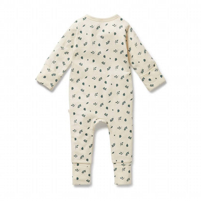 Newborn's Footed Organic Cotton Zipsuit