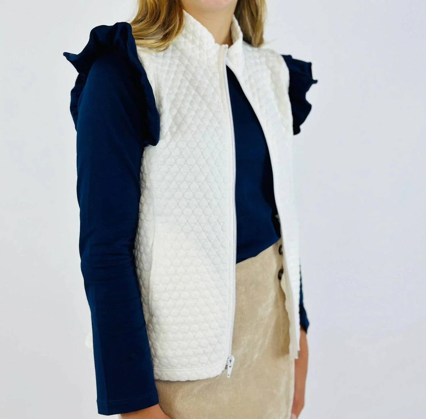 Set Proper - Girl's Elizabeth Long Sleeve Ruffle Tee - alternate view - Rack Hunt