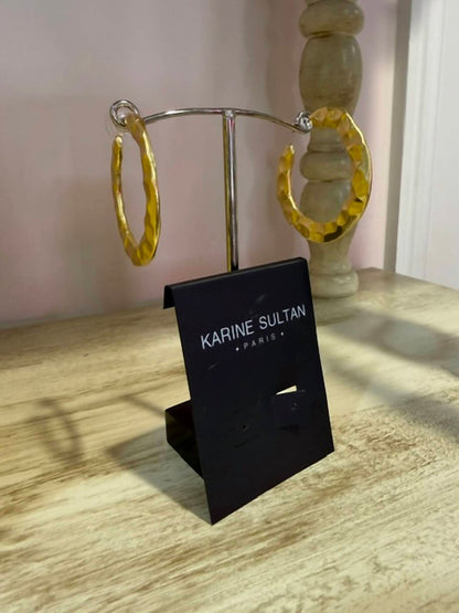 Women's Hammered Hoop Earrings