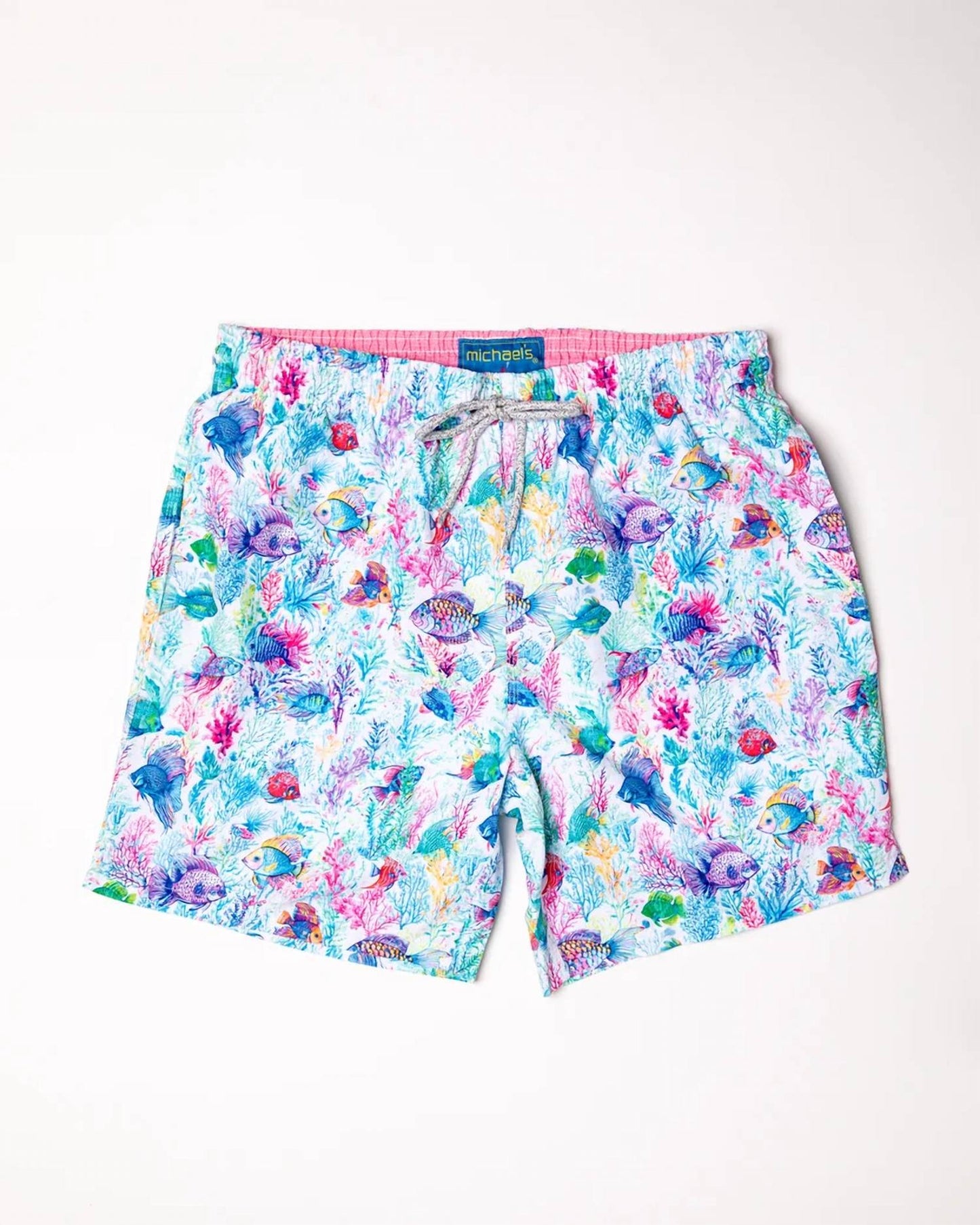 Men's Cyclist Fish Jungle Liner Swim Trunks