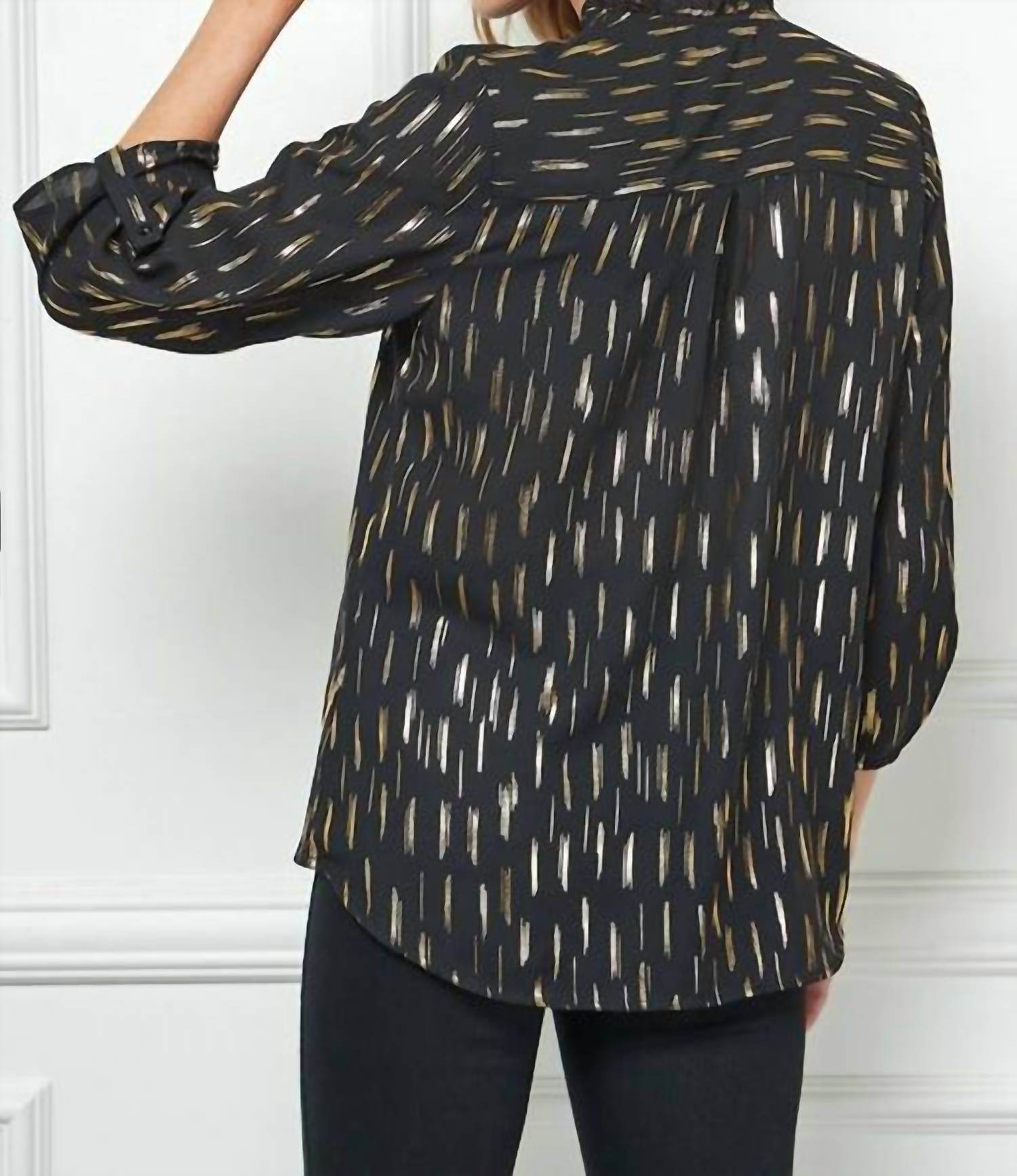 Sara Michelle - Women's Gianna Ruffle Neck Blouse - Rack Hunt -