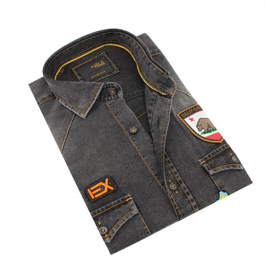 Men's California Patch Button Down Shirt