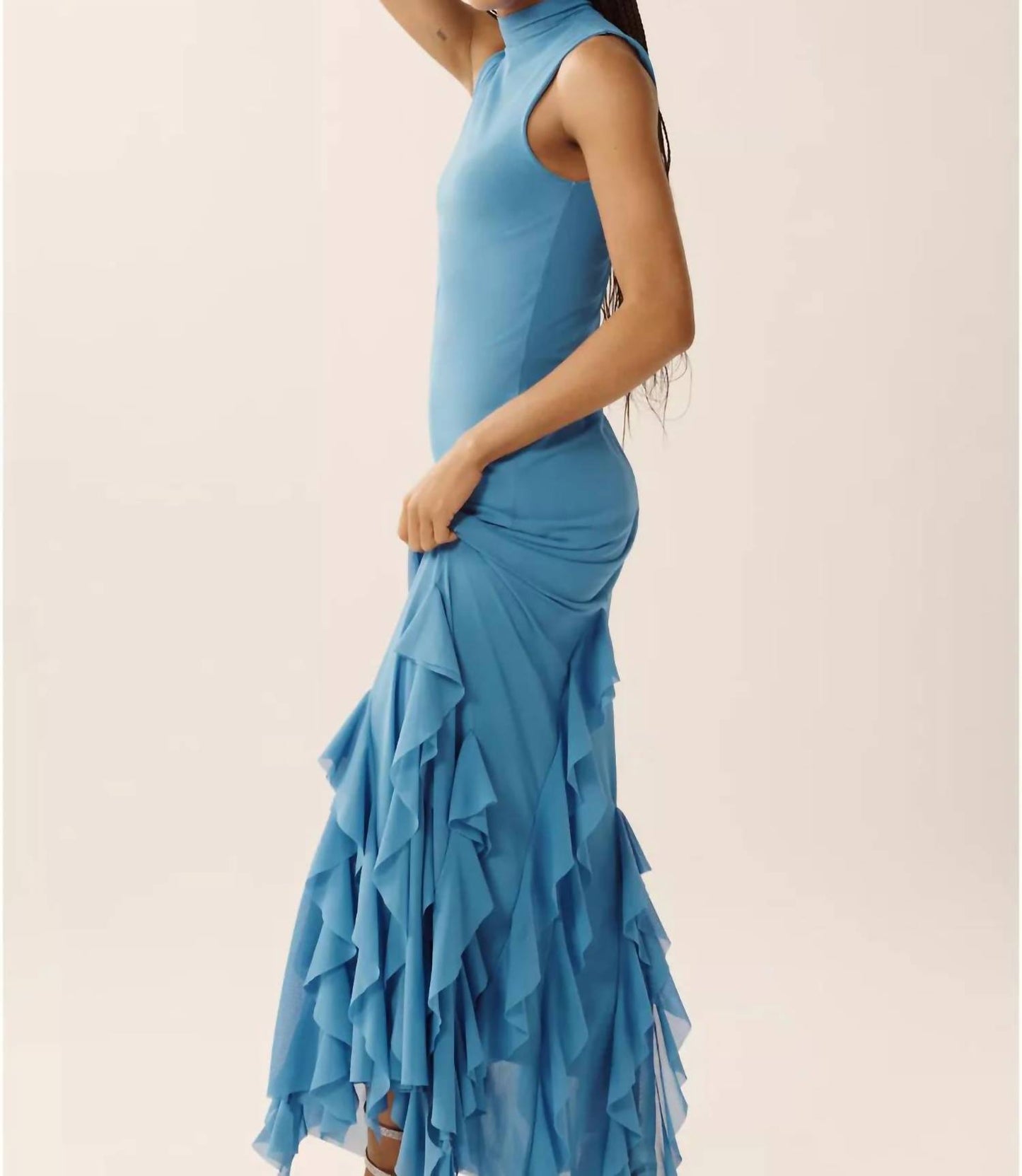 Aneta Long Dress With Ruffle Hem