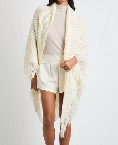 Stephanie Popcorn Fringe Wrap