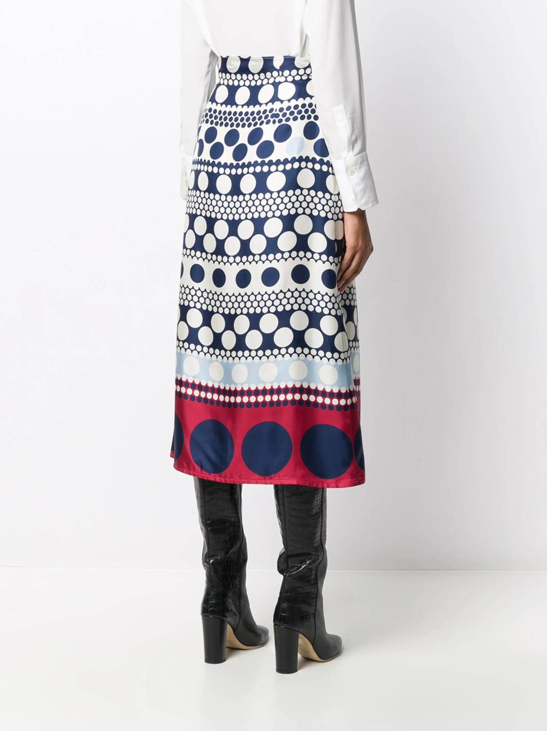 Valentino - Stripe And Dot Skirt - Rack Hunt