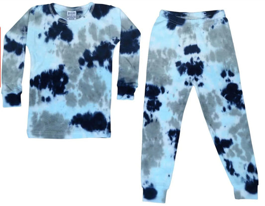 Baby Steps - Kids Judah Rib Knit Tie Dye Pajamas - Rack Hunt