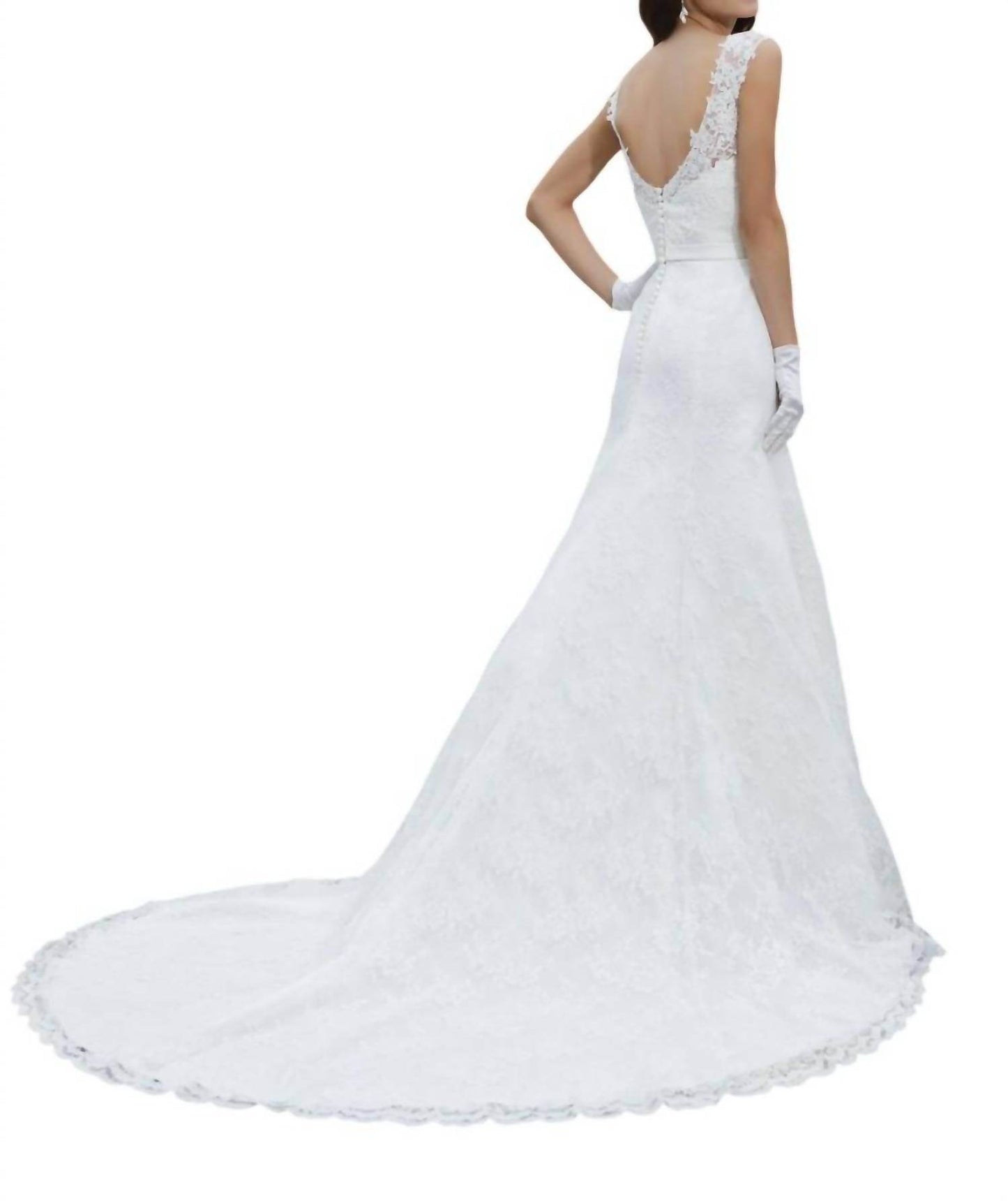 Justin Alexander - Venice Lace Fit And Flare Dress - Rack Hunt -