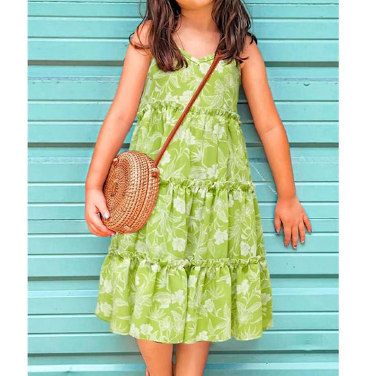 Girl's Tiered Midi Dress