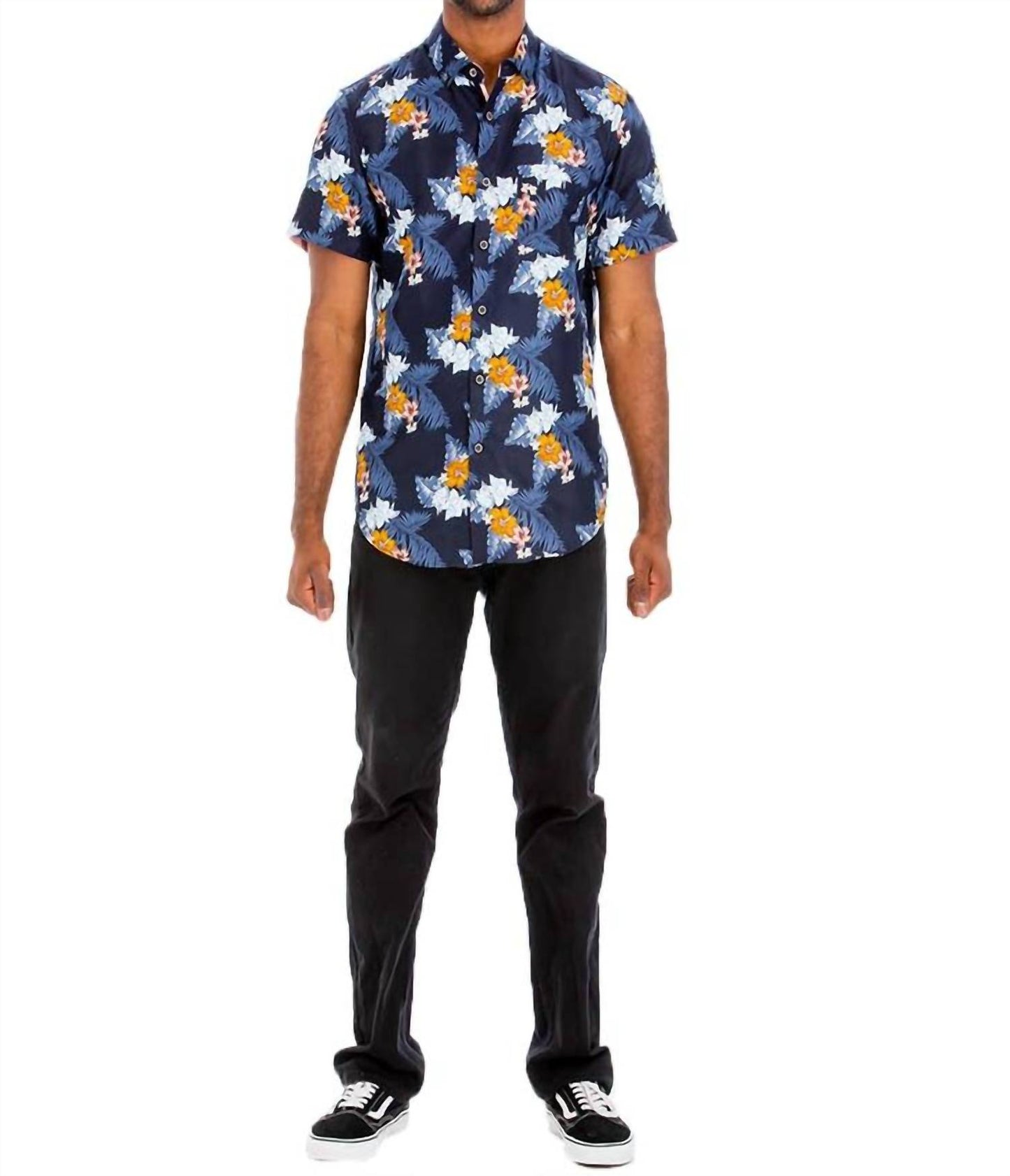 Short Sleeve Hawaiian Button Down Shirt