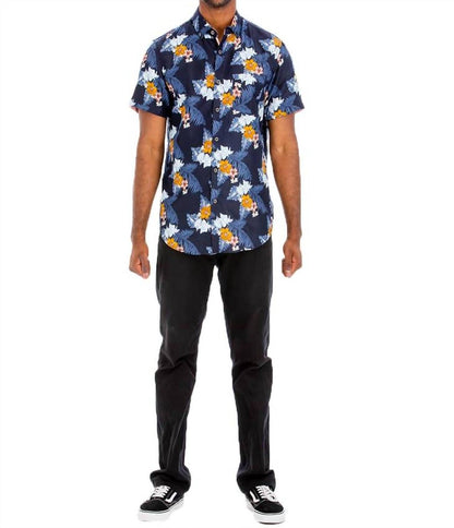 Short Sleeve Hawaiian Button Down Shirt