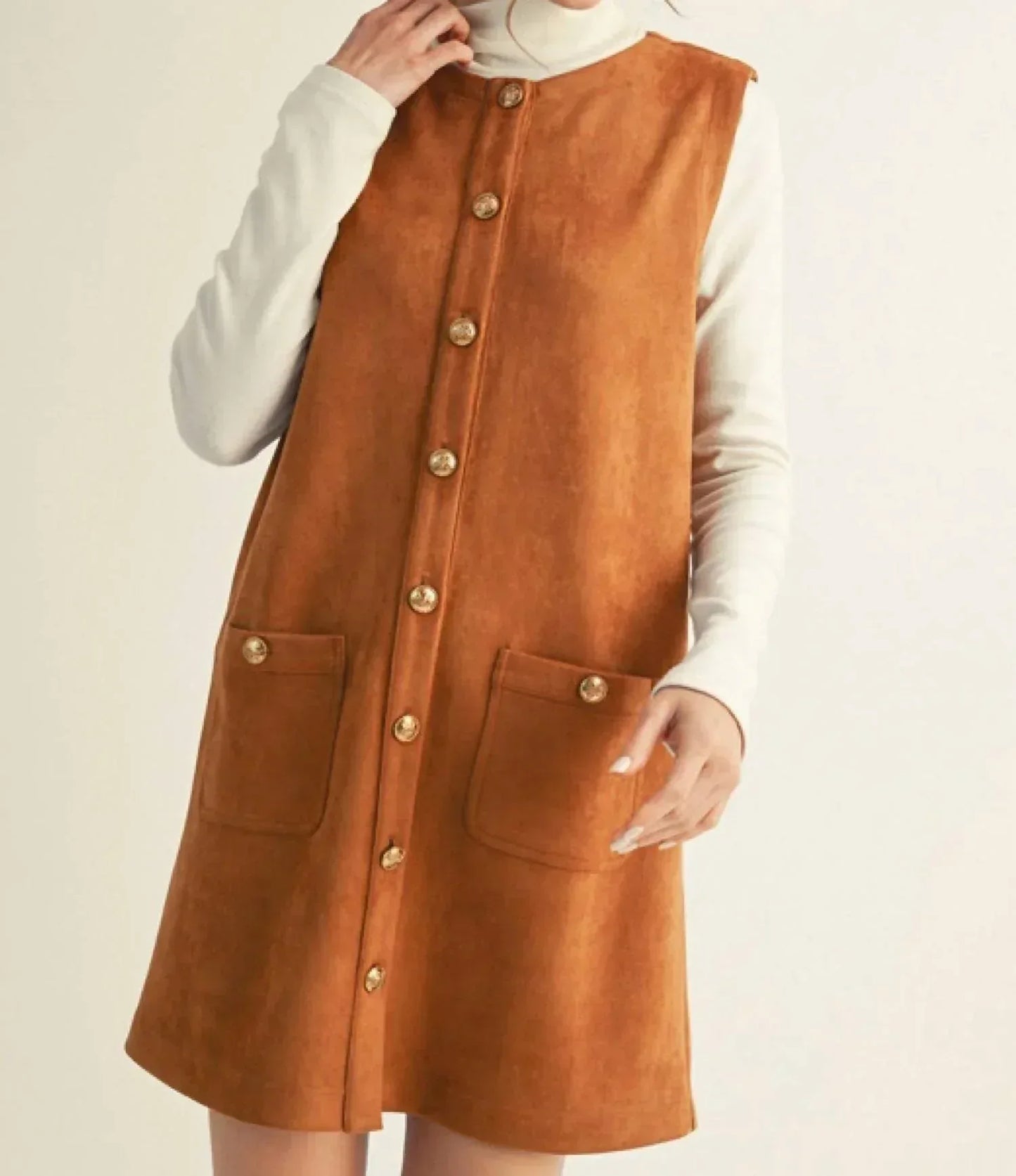 JODIFIL - Sweet As Can Be Suede Shift Dress - Rack Hunt
