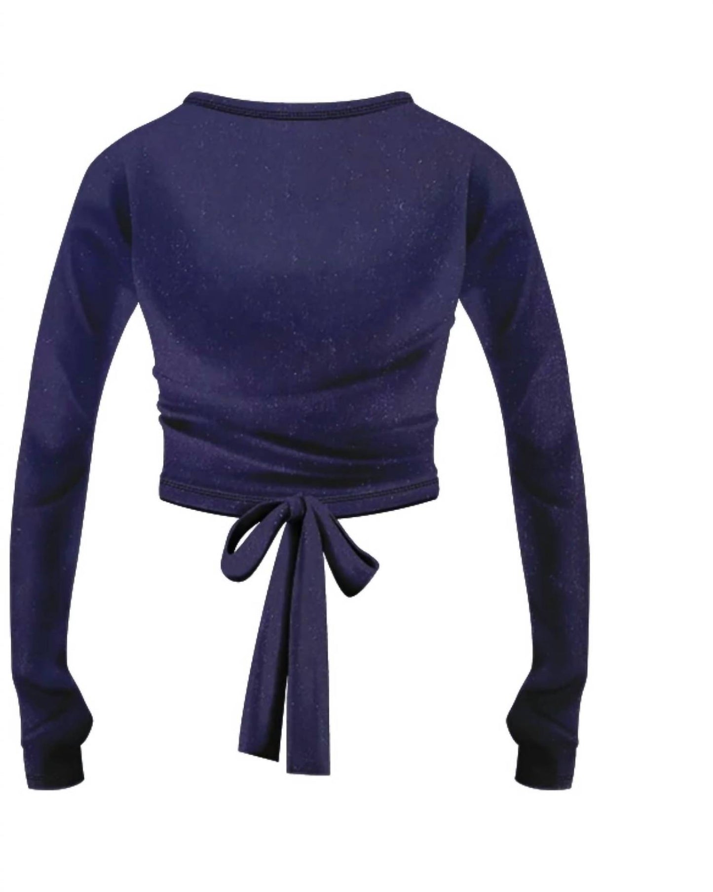 Women's Velvet Velour Long Sleeve Crossover Wrap Top