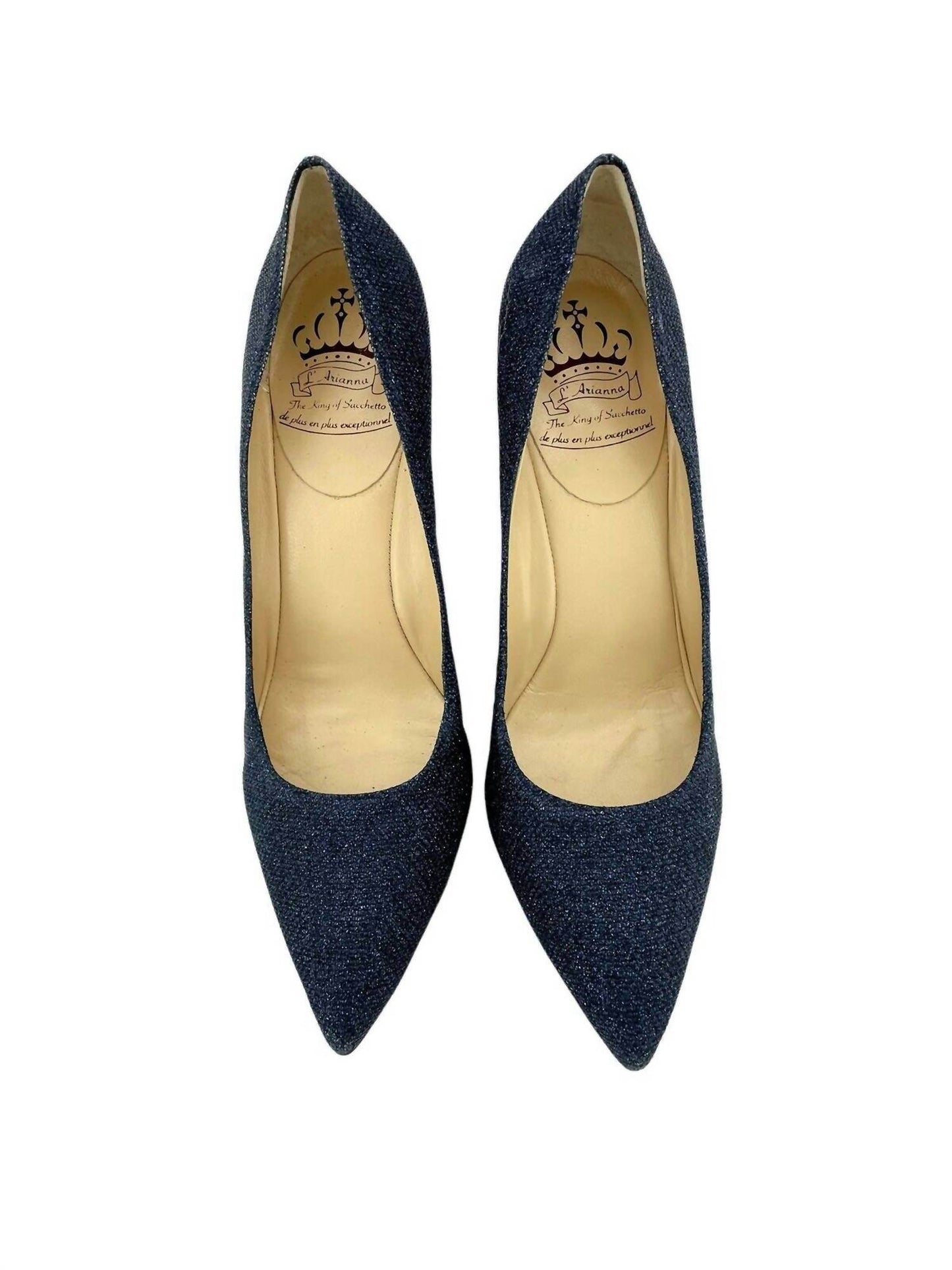 L'Arianna - Women's Glitter Mesh Stiletto Heels - Rack Hunt -