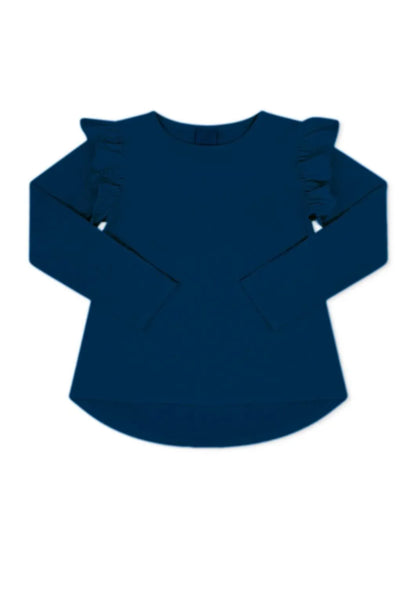 Set Proper - Girl's Elizabeth Long Sleeve Ruffle Tee - Rack Hunt
