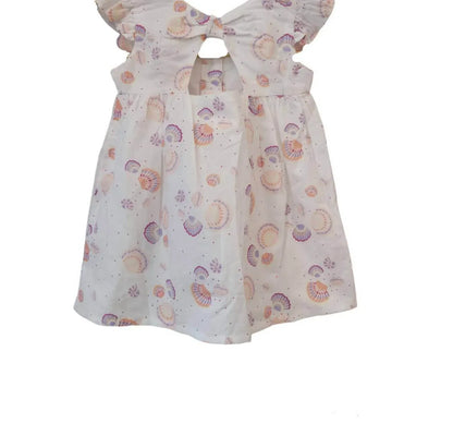 Carrement Beau - Girls Percale Seashell Print Dress - Rack Hunt