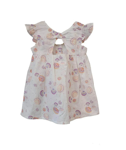 Carrement Beau - Girls Percale Seashell Print Dress - Rack Hunt