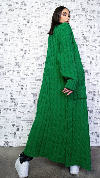 My long knitted sweater cardigan