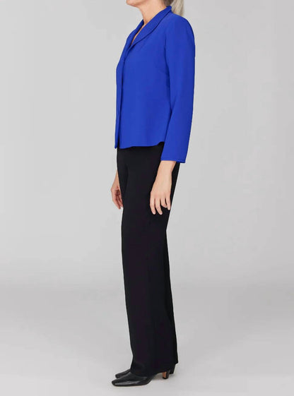 Lustrous Crepe Wing Collar Jacket