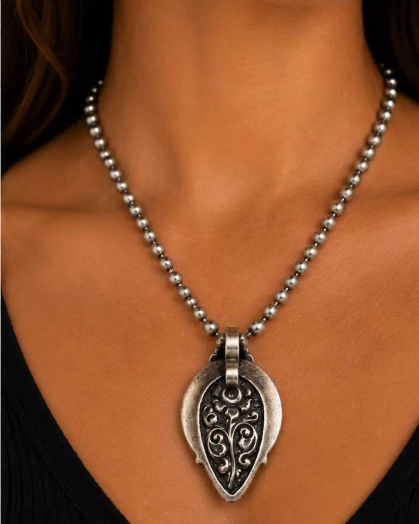 Labradorite Pendant Reversable Necklace