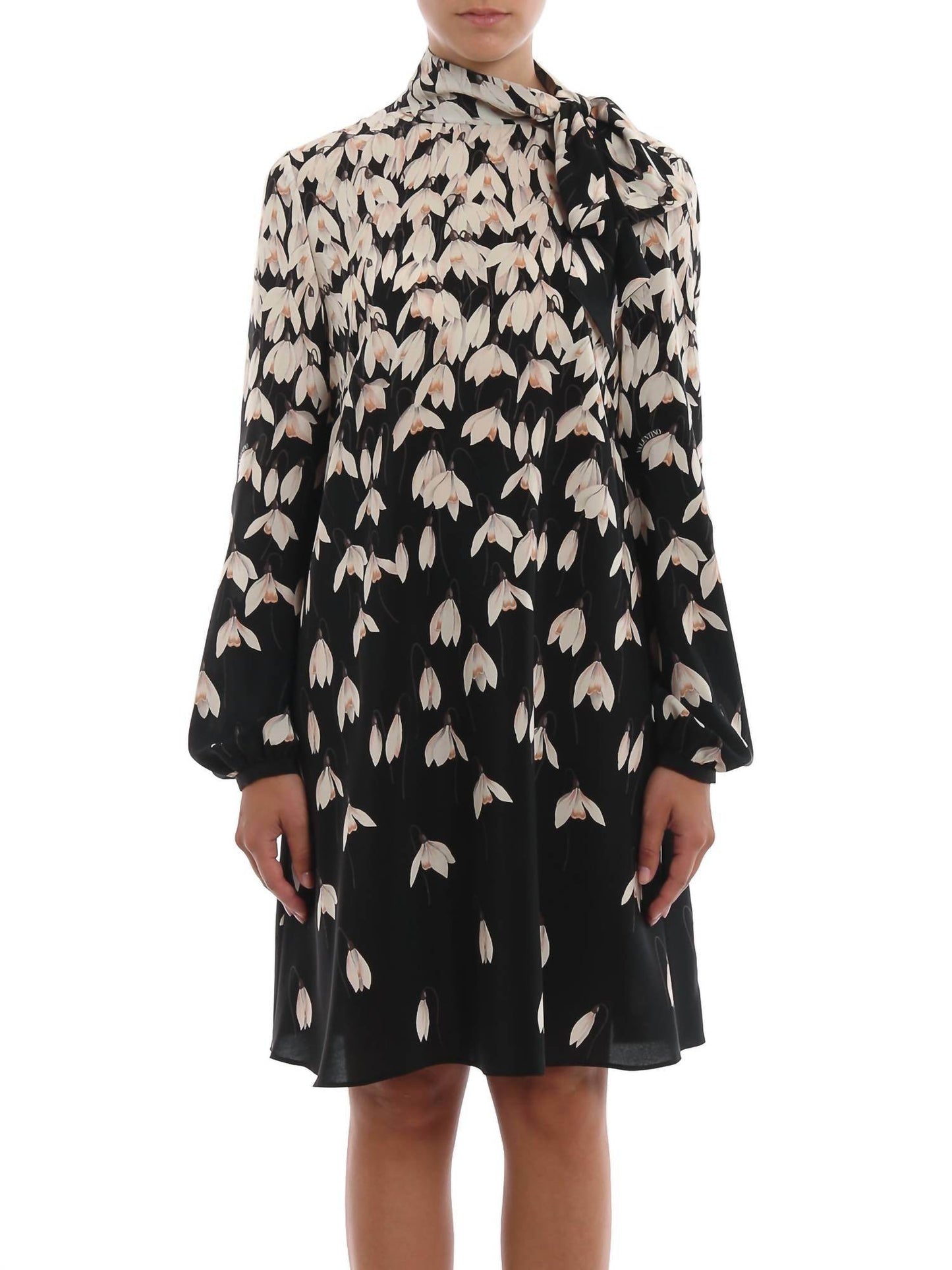 Valentino - Snowdrop Crepe De Chine Silk Dress - Rack Hunt