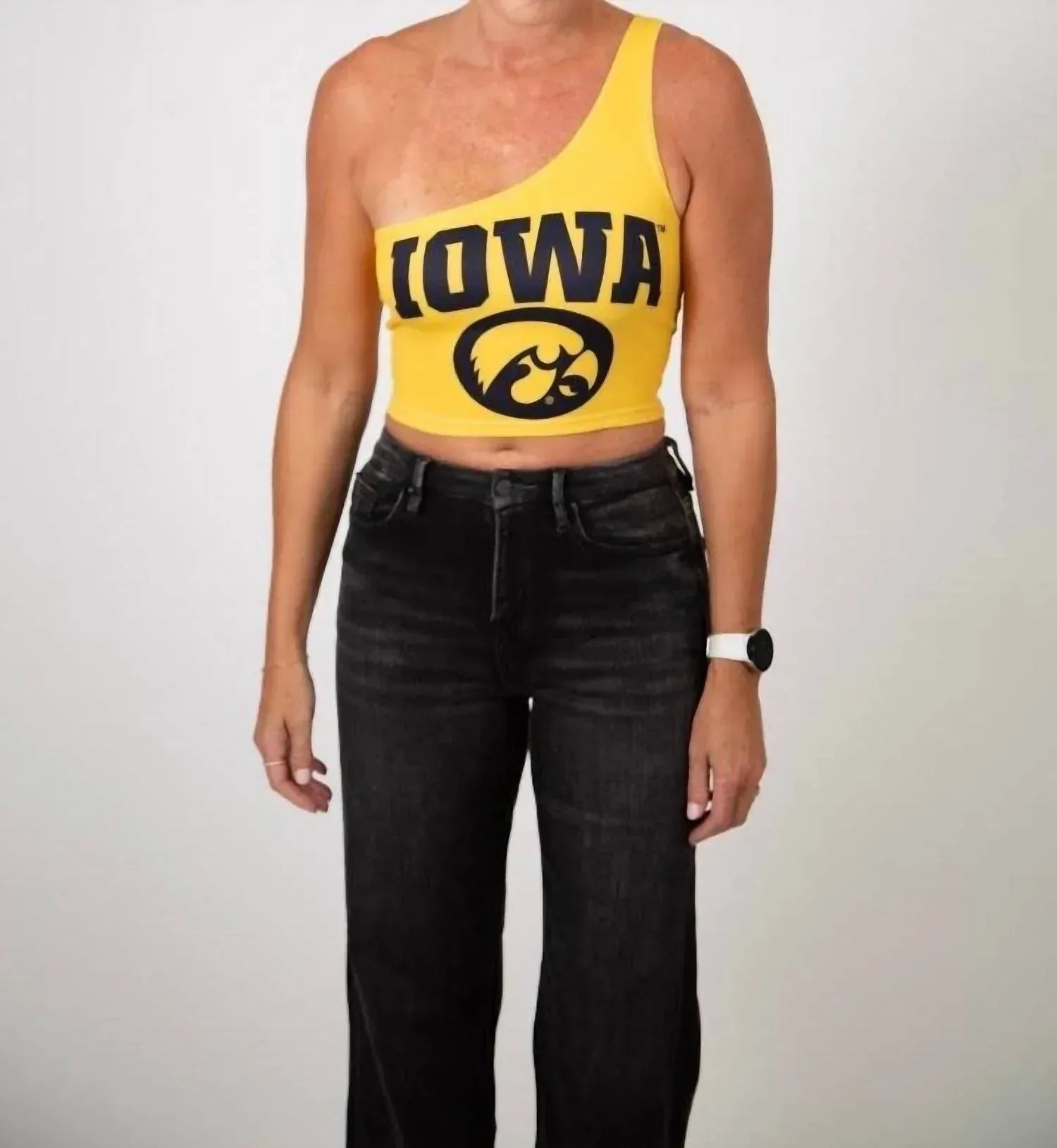 LOJO Collegiate Apparel - Iowa Hawkeyes One Shoulder Top - Rack Hunt