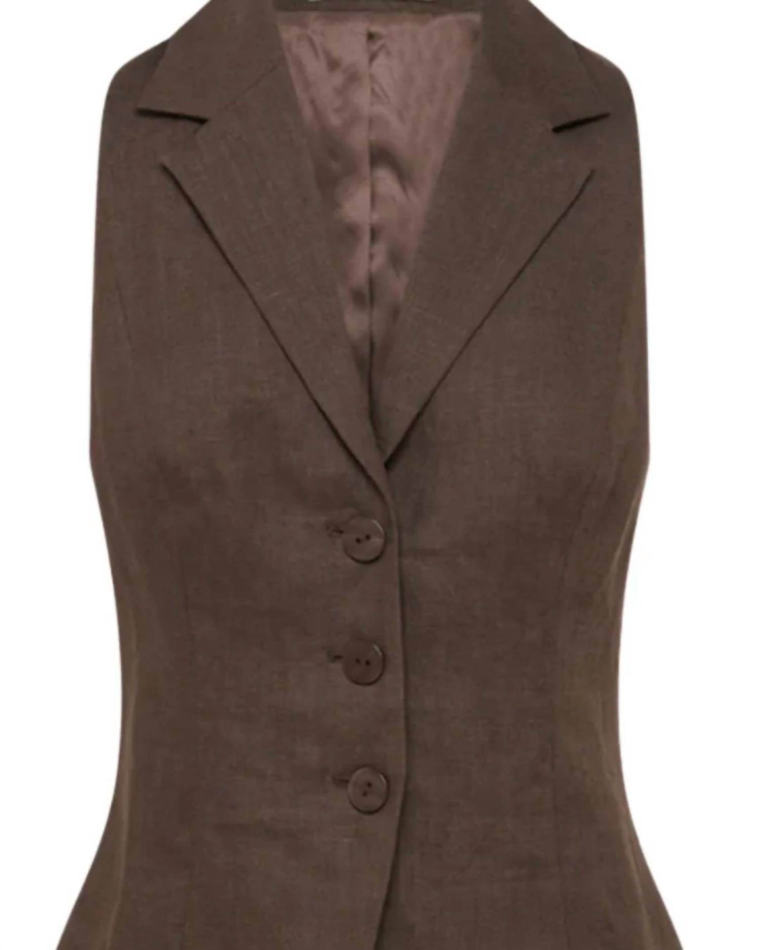 Nude Lucy - Women's Thilda Linen Vest - Rack Hunt -