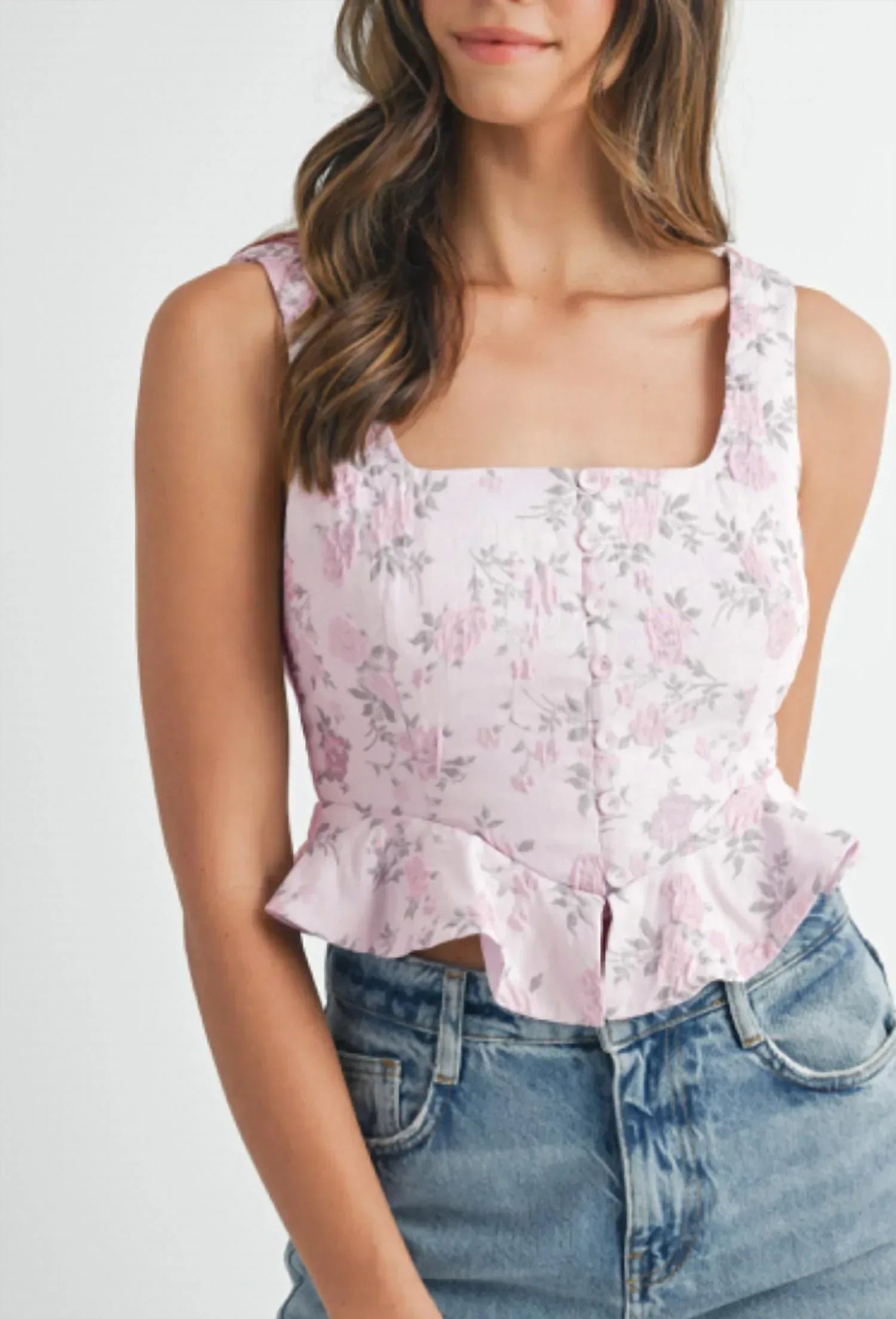 VEDA - Mia Floral Peplum Top - Rack Hunt