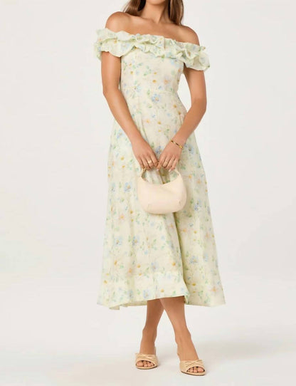 Alannah Off The Shoulder Midi Dress