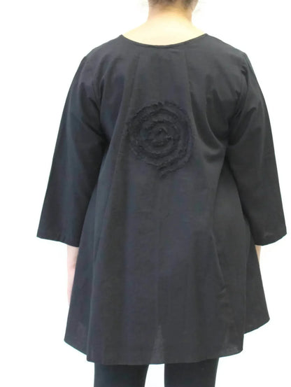Modesce - Hand Painted Cotton Swirl Swing Tunic - Rack Hunt