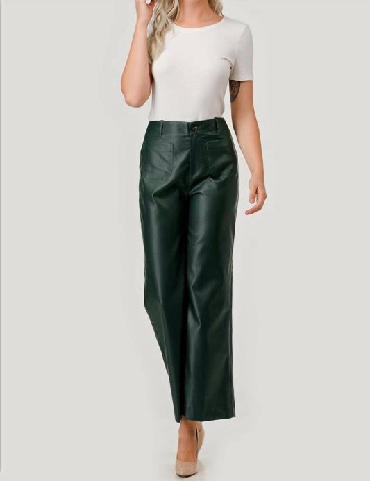 Piper Faux Leather Wide Leg Pant