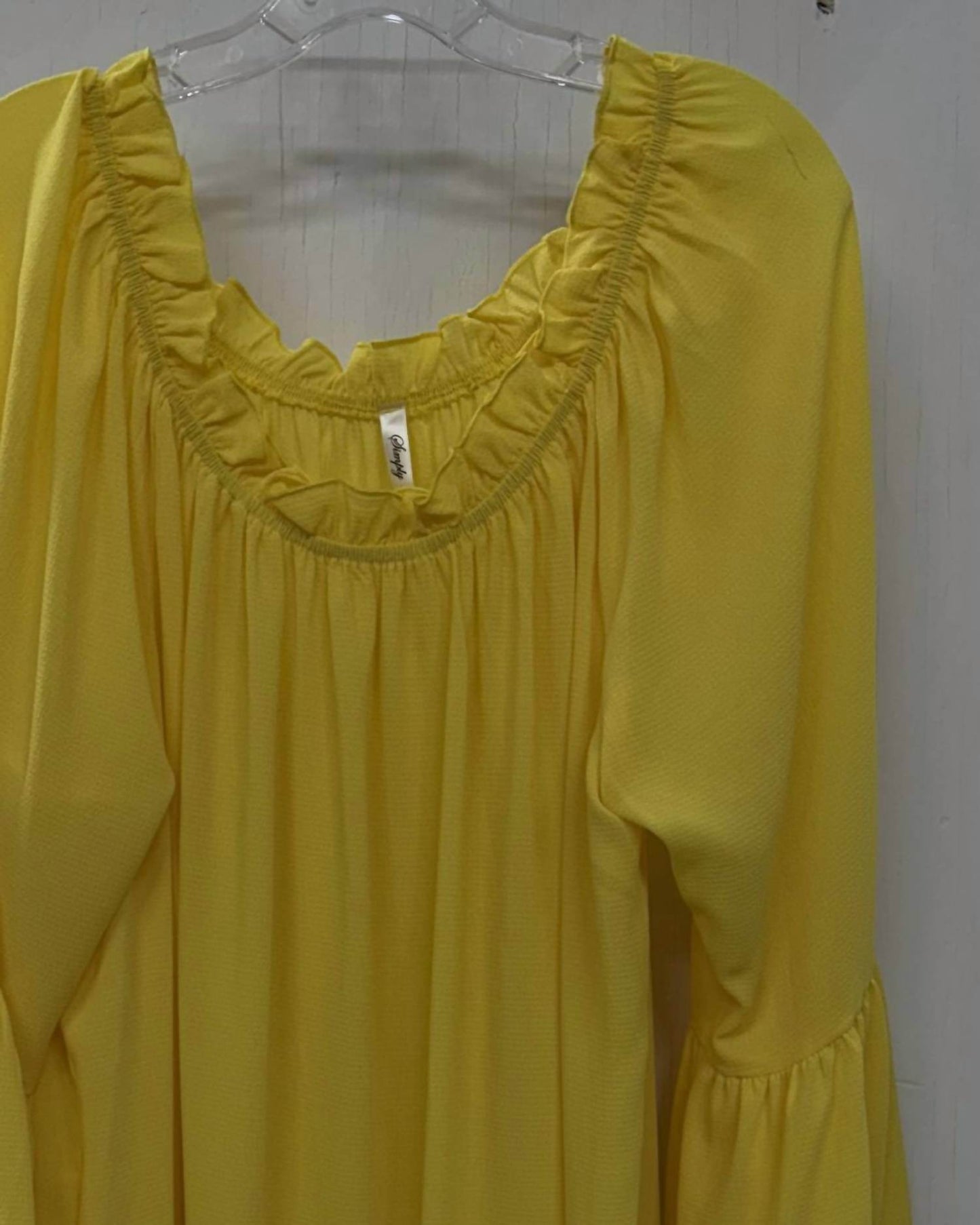 Simply Irresistible - Women's Ruffle Neck Bell Sleeve Blouse - Rack Hunt -