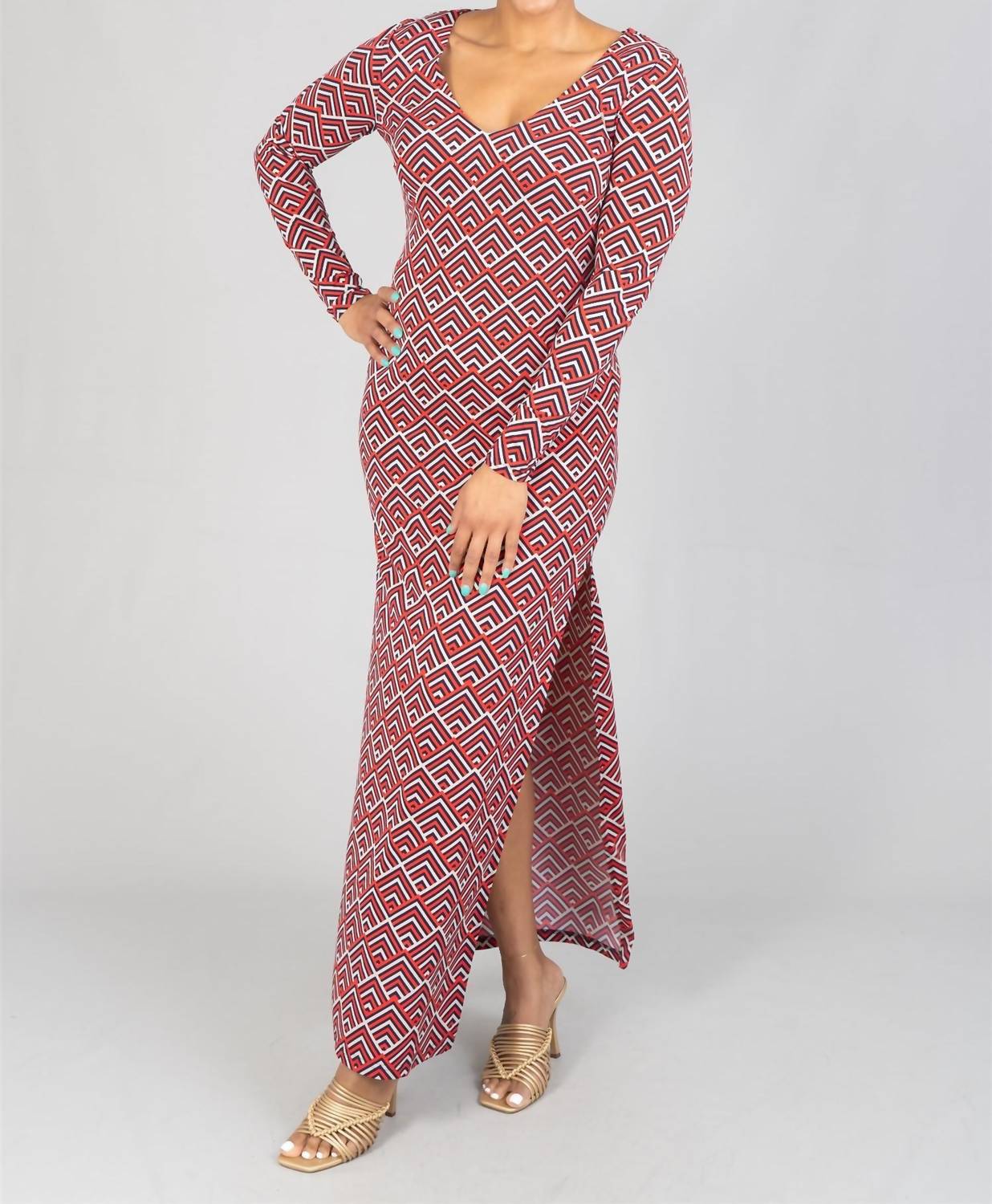 Printed Knit Maxi Dress