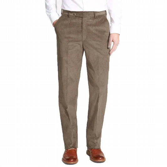 Hampton Plain Front Wale Luxury Italian Corduroy Pant
