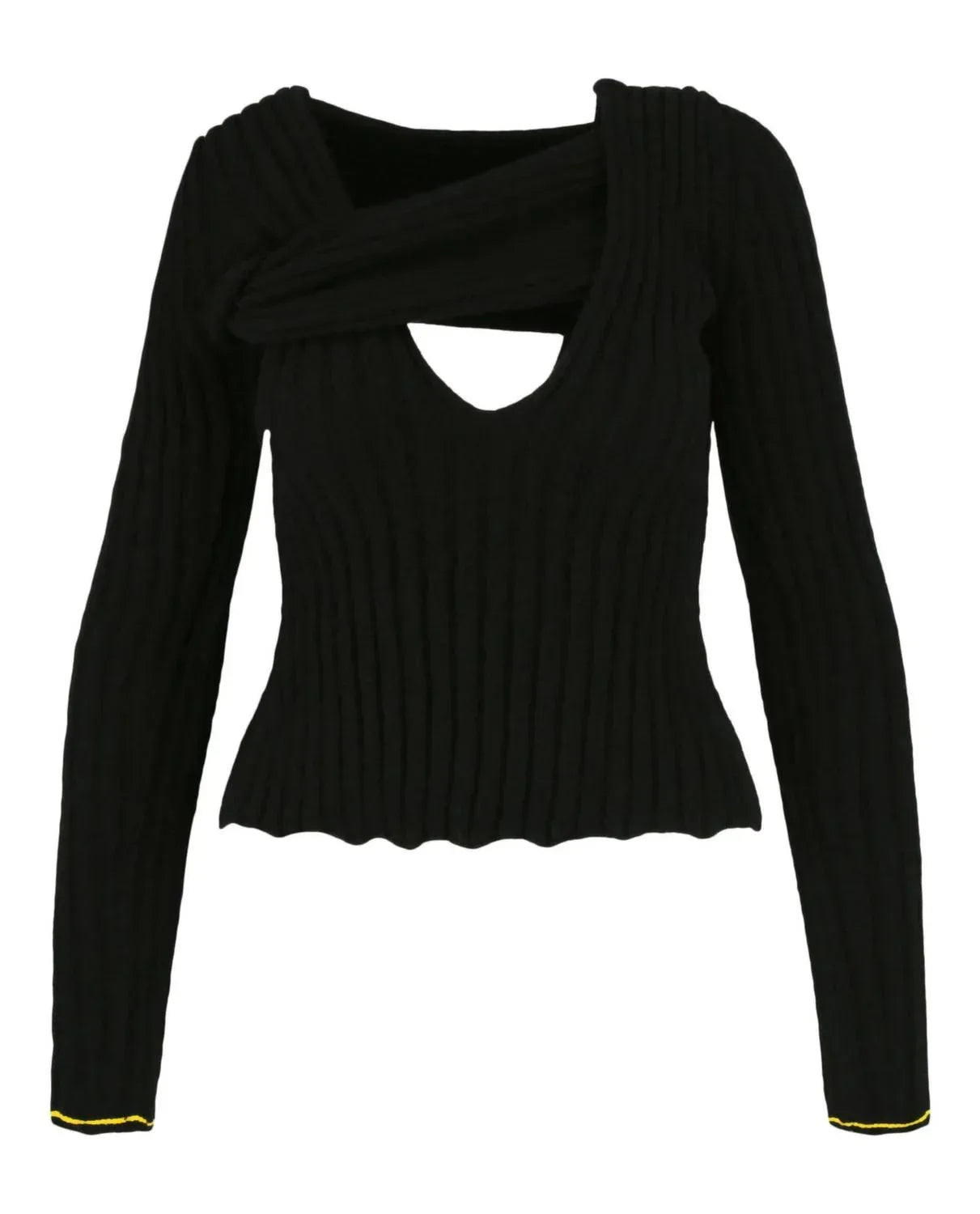 Bottega Veneta - Women's Boucle Ribbed V-neck Sweater - Rack Hunt