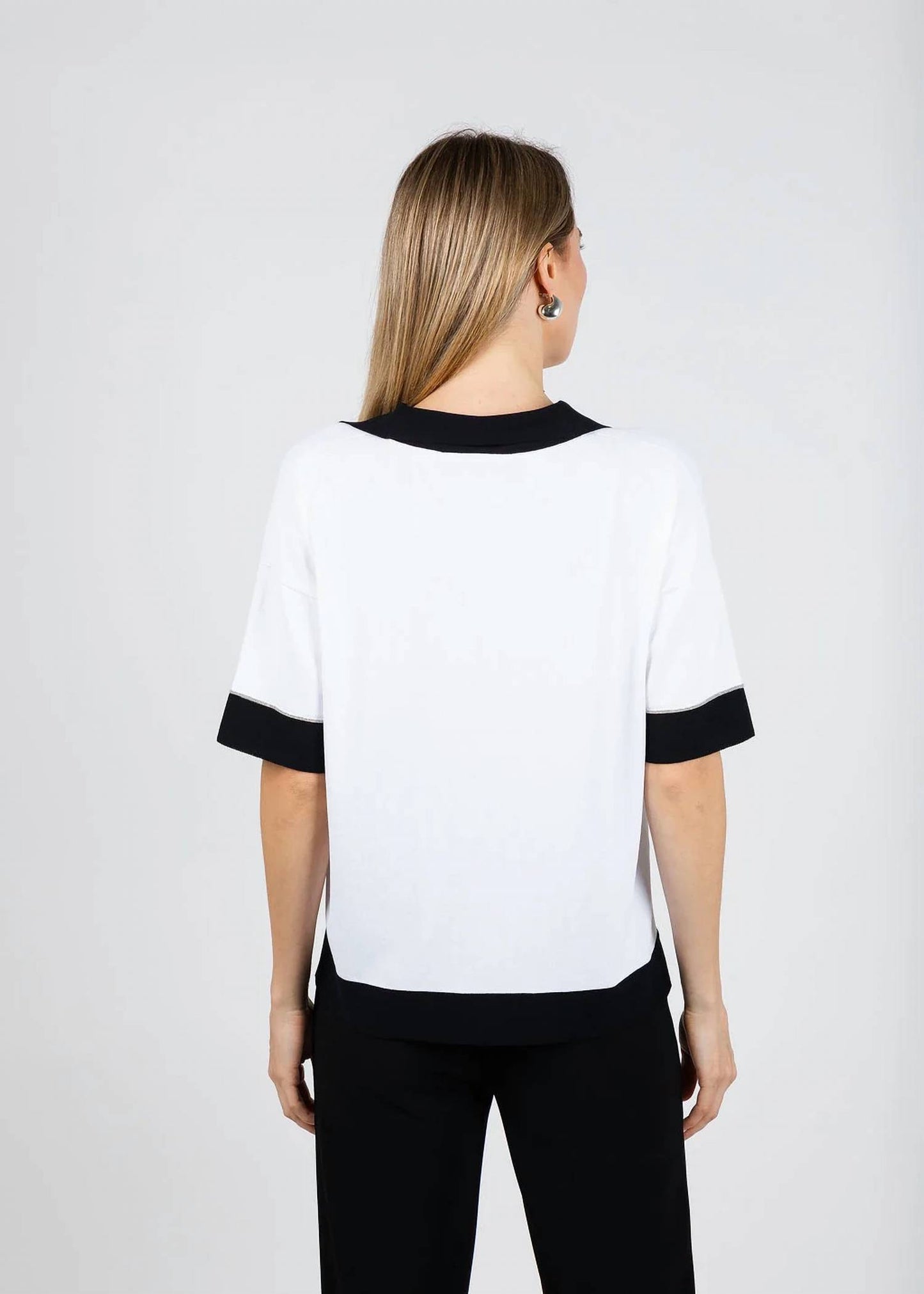 Split Neck Polo Sweater