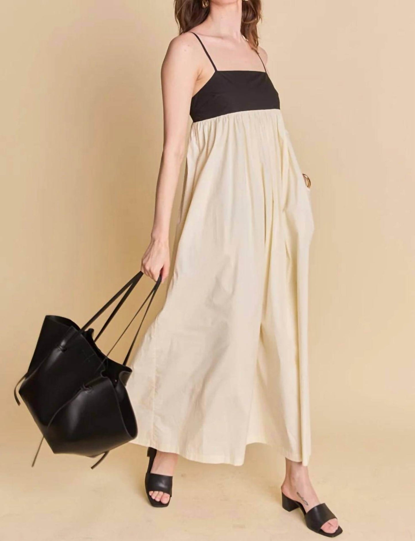 La'Ven - Women's Color Block Sleeveless Maxi Dress - Rack Hunt -