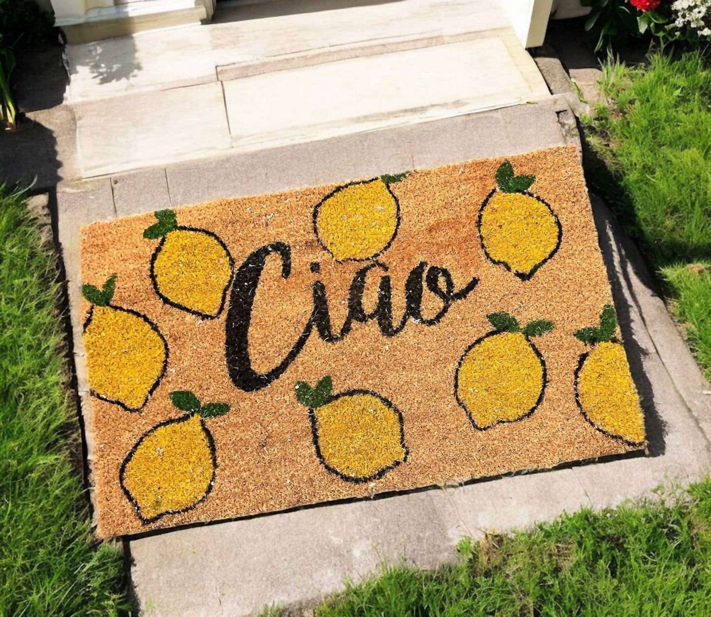 Ivystone - Ciao Lemon Front Door Mat - Rack Hunt -
