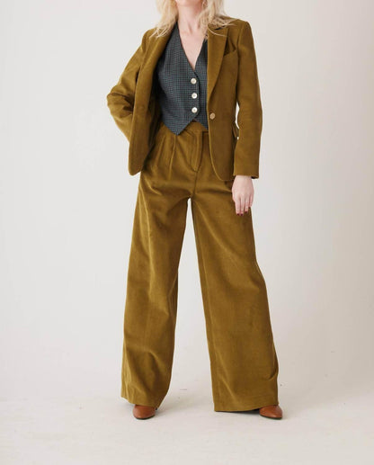Rose Velvet - Amandine Wide Leg Corduroy Pants - Rack Hunt