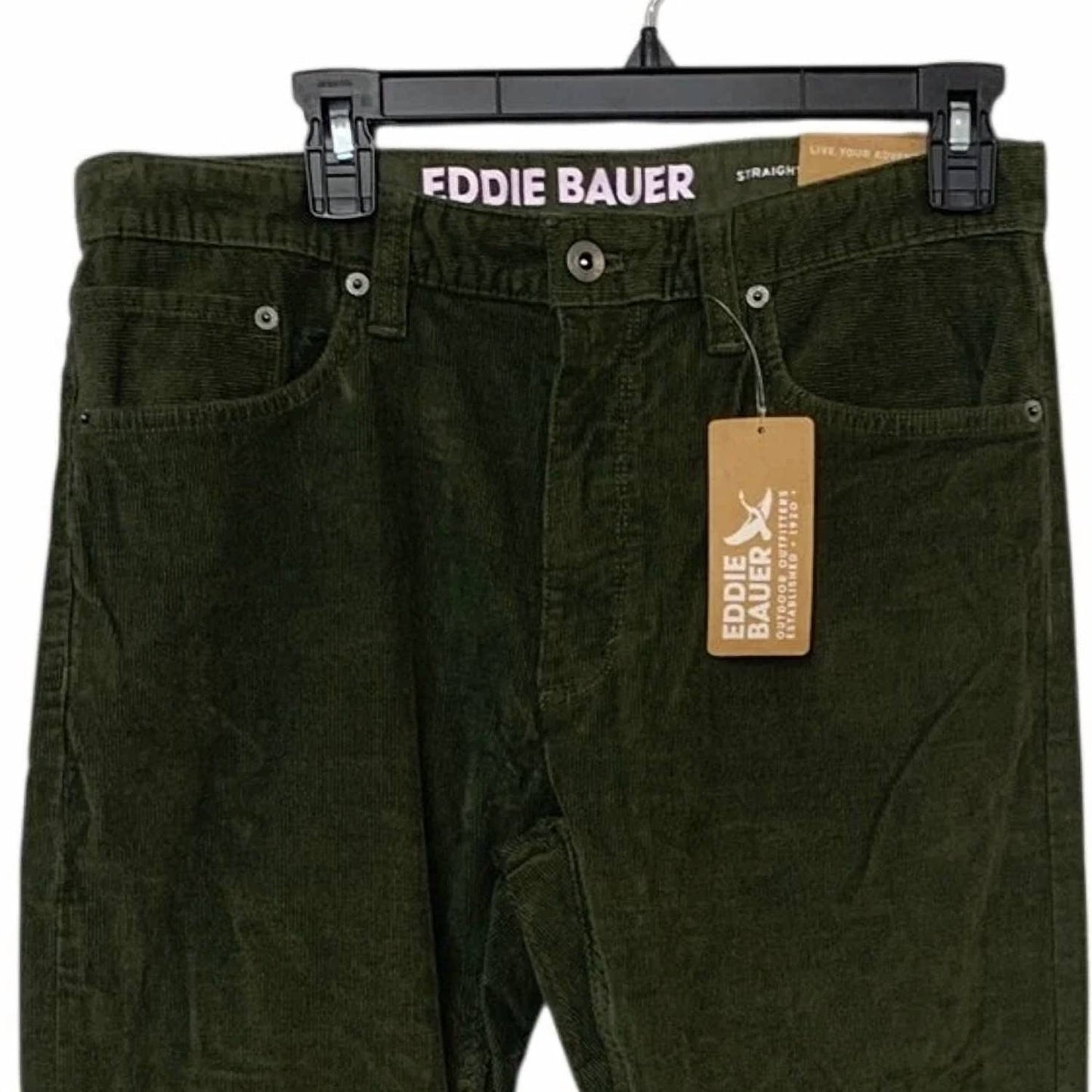 Straight Fit Stretch Cotton Corduroy Pants