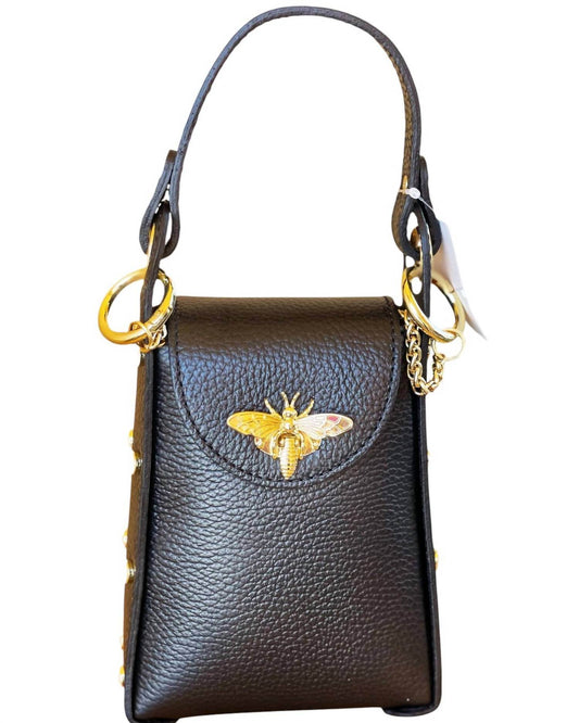 Jijou Capri - Women's Bumblebee Leather Cellphone Case Bag - Rack Hunt -