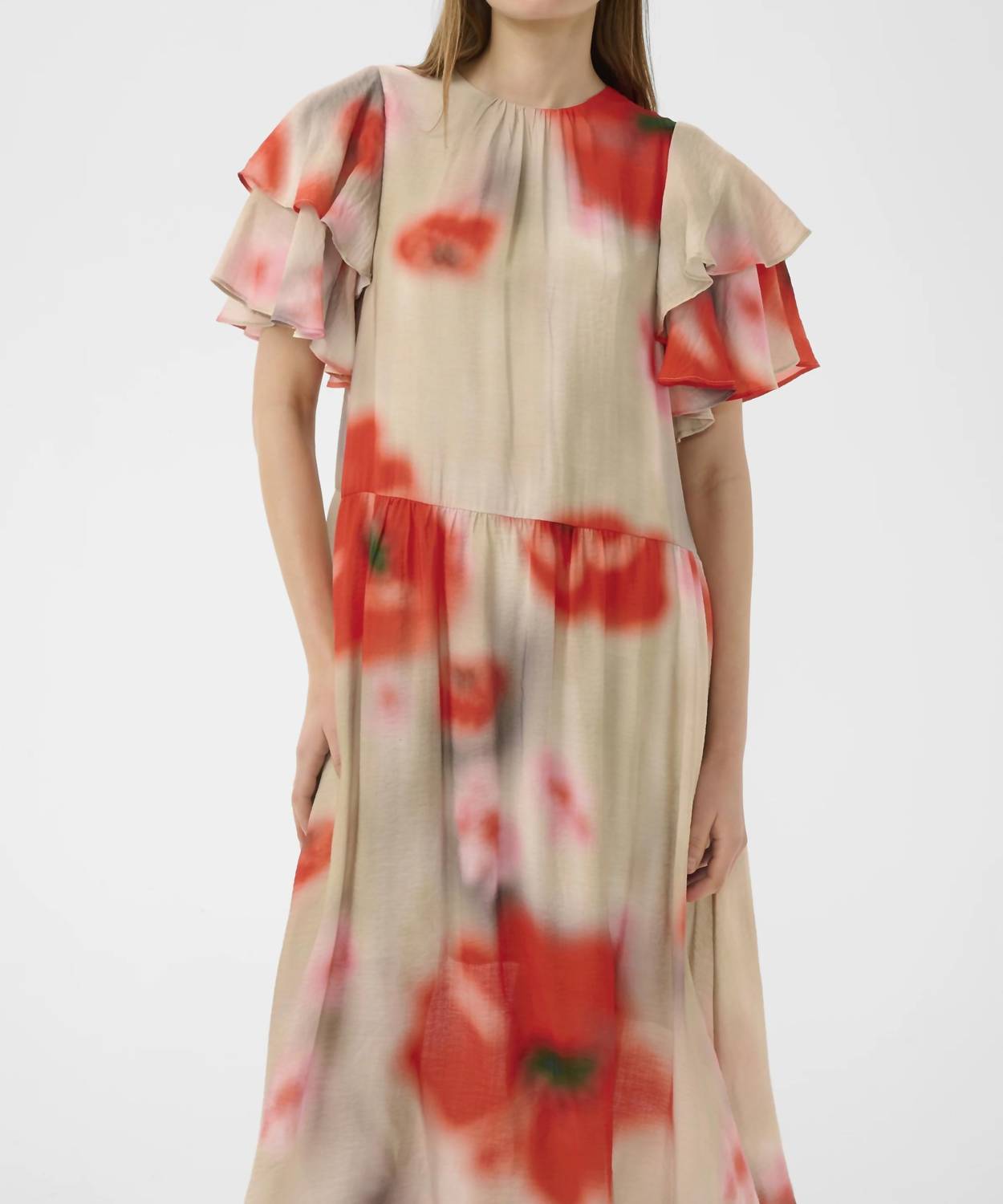 Reagan Ruffle Midi Dress