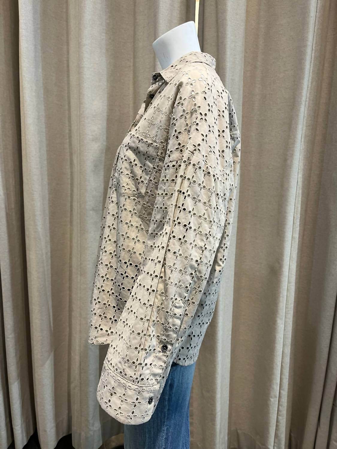 Nine in the Morning - Amanda Perforated Button Down Top - Rack Hunt -