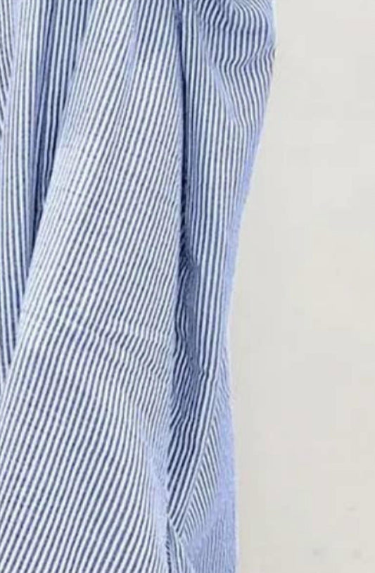 Stripe Shirt Maxi Dress