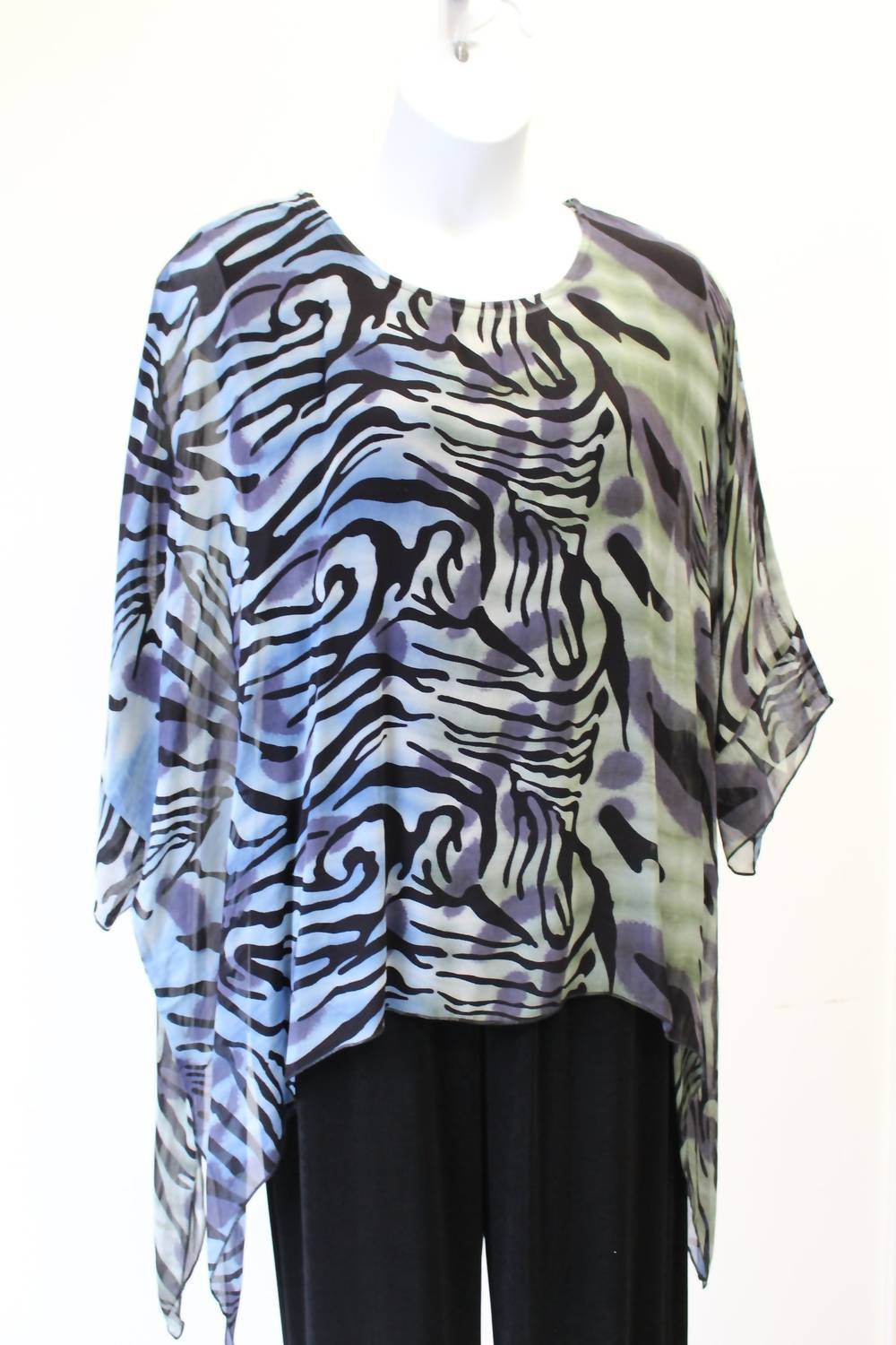 Sterling Styles - Women Wild Ombre Art to Wear Top - Rack Hunt -