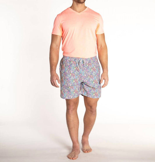 Abstract Fish Cyclist Liner Swim Trunks