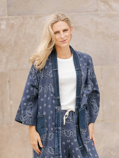 Bandana Long Cardigan