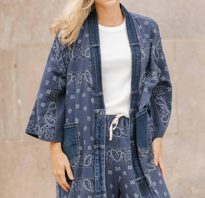 Bandana Long Cardigan